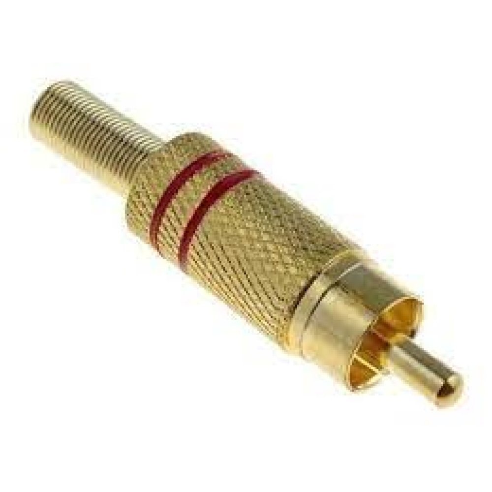 Conector Rca Metálico Dorado Cabal R Y L