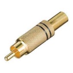 Conector Rca Metálico Dorado Cabal R Y L