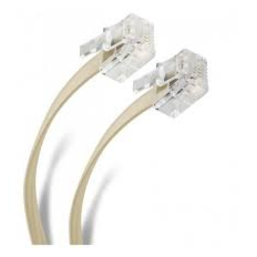 Cable Extensión De 2 Metros Para Teléfono Fijo Rj11 Blanco