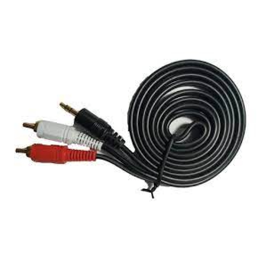 Cable De Audio Auxiliar Plus 3.5mm A Dos Rca Macho 10 Metros