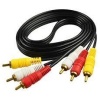 CABLE DE AUDIO 3 RCA A 2 RCA MACHO MACHO 3 METROS