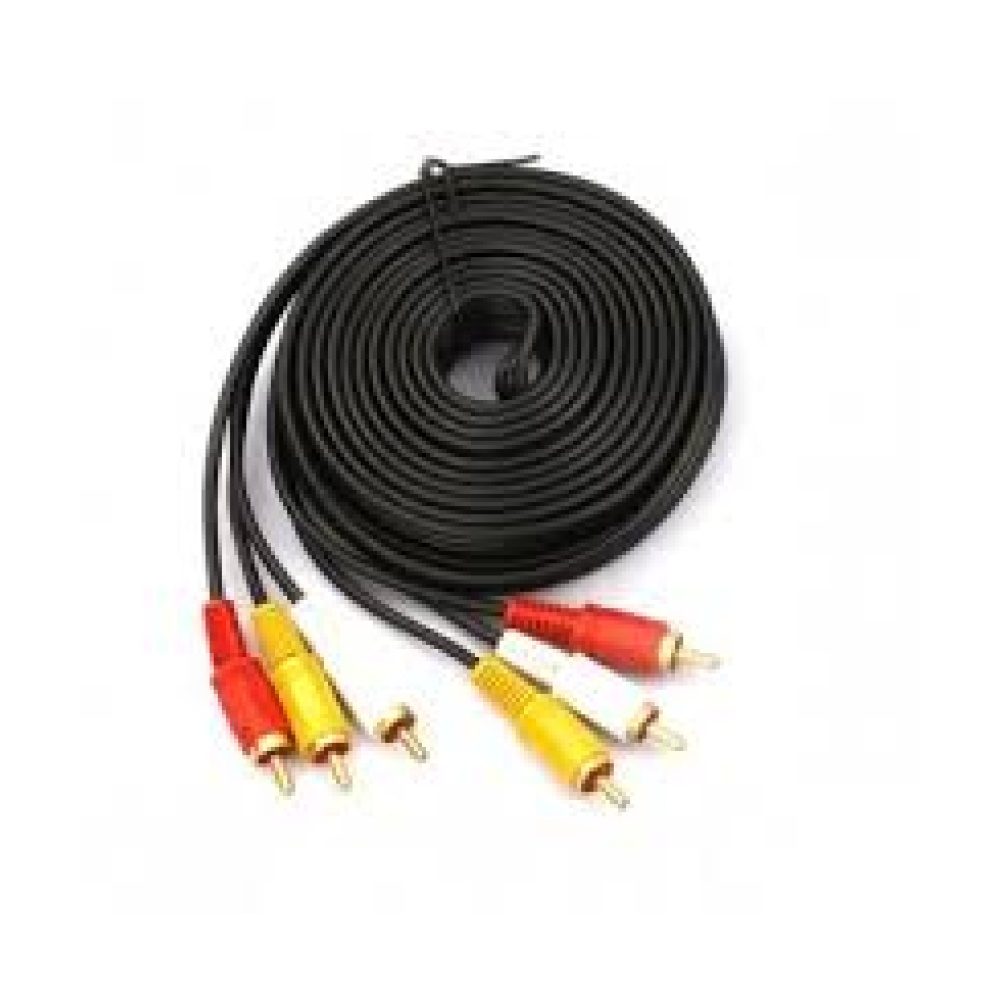 Cable De Audio 3 Rca A 3 Rca Macho a Macho 3 Metros