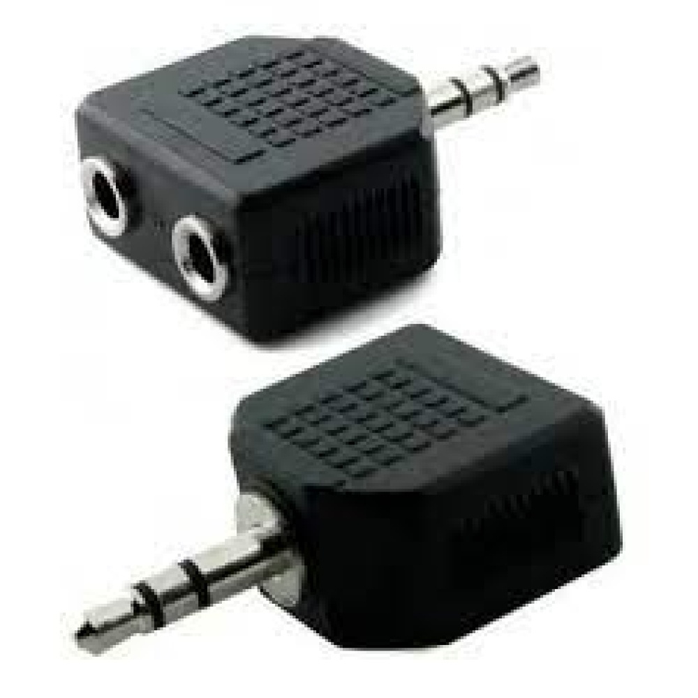 CONECTOR ADAPTADOR CONVERTIDOR MINI JACK 3.5MM A 2 3.5MM