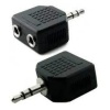 CONECTOR ADAPTADOR CONVERTIDOR MINI JACK 3.5MM A 2 3.5MM