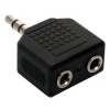 CONECTOR ADAPTADOR CONVERTIDOR MINI JACK 3.5MM A 2 3.5MM