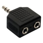 CONECTOR ADAPTADOR CONVERTIDOR MINI JACK 3.5MM A 2 3.5MM