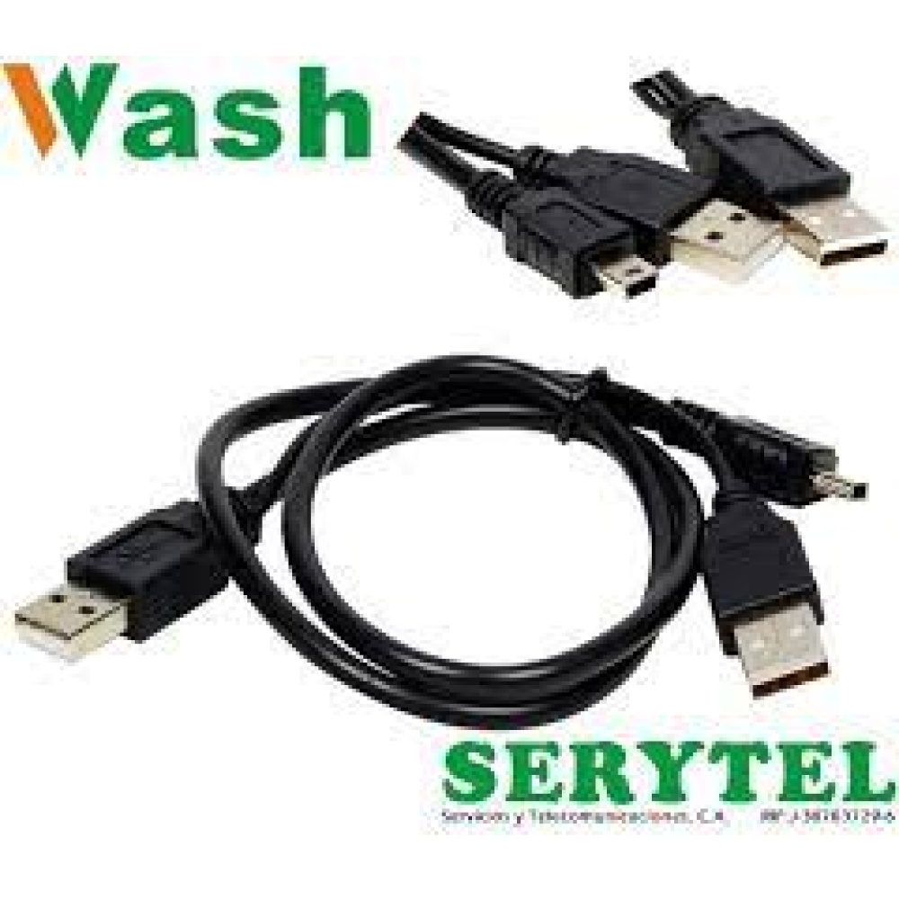 Cable Usb To Mini Usb 5pin Y Usb P/Reproductor De Disco Duro (Wl-97)