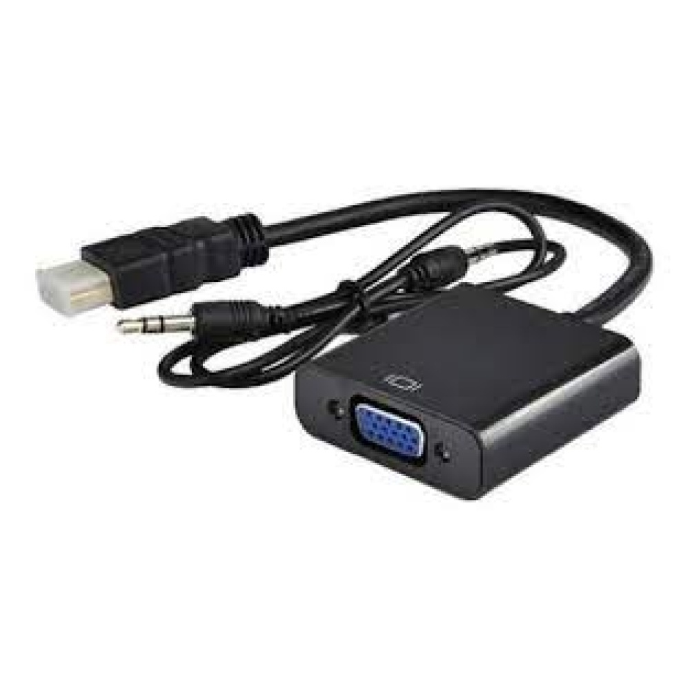 Adaptador Convertidor Cable Hdmi A Vga Con Aux