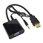 Adaptador Convertidor Cable Hdmi A Vga Con Aux