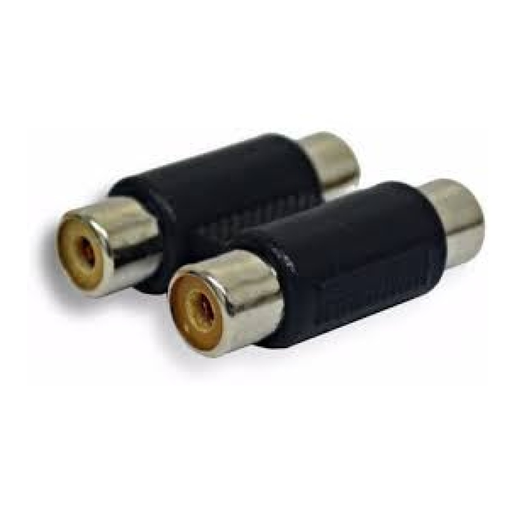 Conector Adaptador Unión Doble Rca Hembra