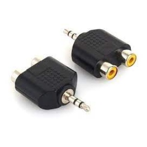 Adaptador Convertidor Plug 3.5 Macho A Dos Rca Hembra 3dl