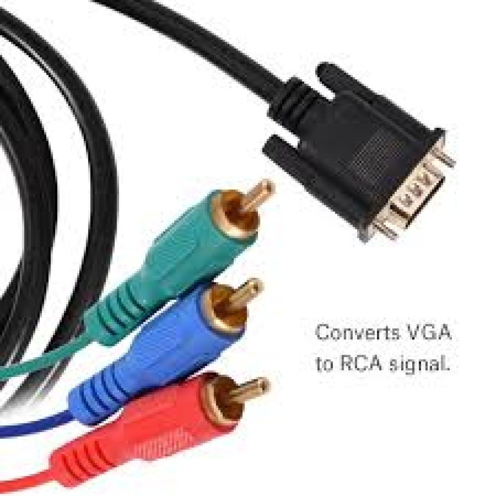 Cable Vga A Rca 1,5mts Vga Macho- 3 Rca