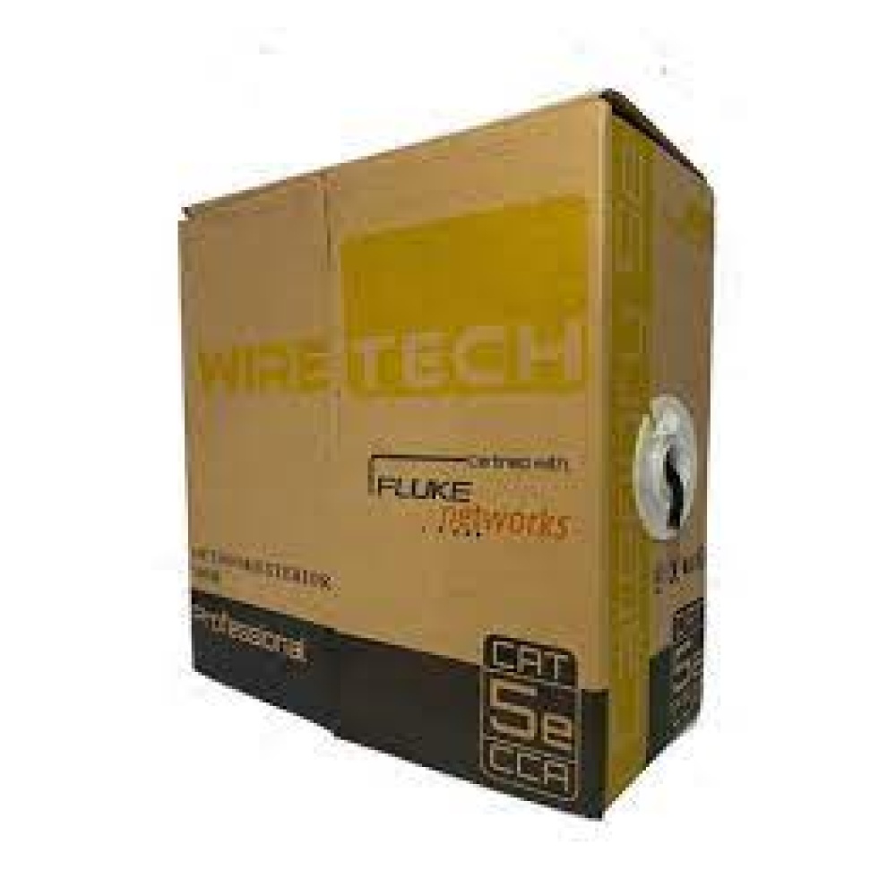 CABLE RED UTP CAT5E LAM COLOR NEGRO 100 METROS. WIRETECH EXTERIORES.