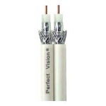 CABLE COAXIAL DUAL BLANCO RG6 75 OHM TV POR CABLE ANTENAS