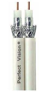 CABLE COAXIAL DUAL BLANCO RG6 75 OHM TV POR CABLE ANTENAS