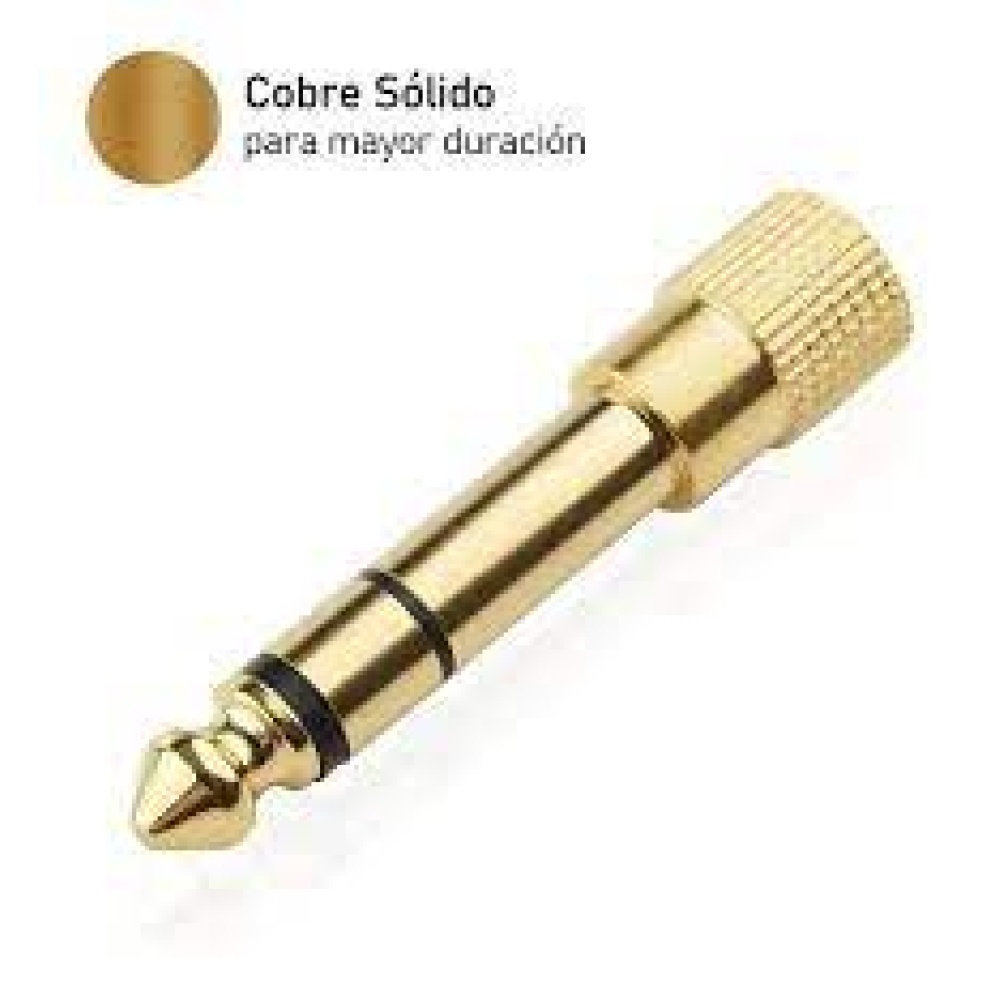 Adaptador O Convertidor Plus 2/4 Estéreo A 3.5 Jack Dorado