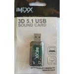 Tarjeta De Sonido Usb 2.0 Salida Audifono Y Mic. 5.1 Imexx