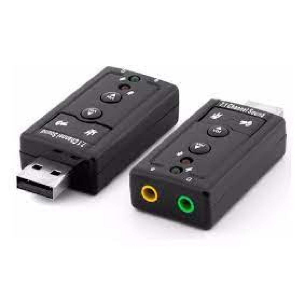 Tarjeta De Sonido 7.1 Usb Tipo Pendrive Controles Volumen