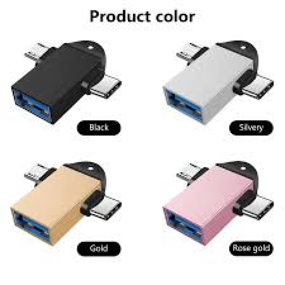 Adaptador Otg tipo C 2 en 1, convertidor Micro Usb Otg, Usb C 3,0, Conector de ratón de disco Flash para teléfono inteligente Android, enchufe