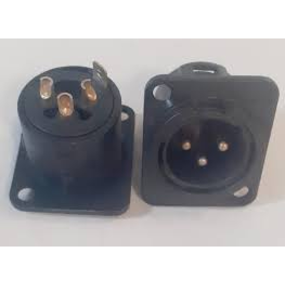 Conector De Chasis Canon Xlr Macho Para Empotrar