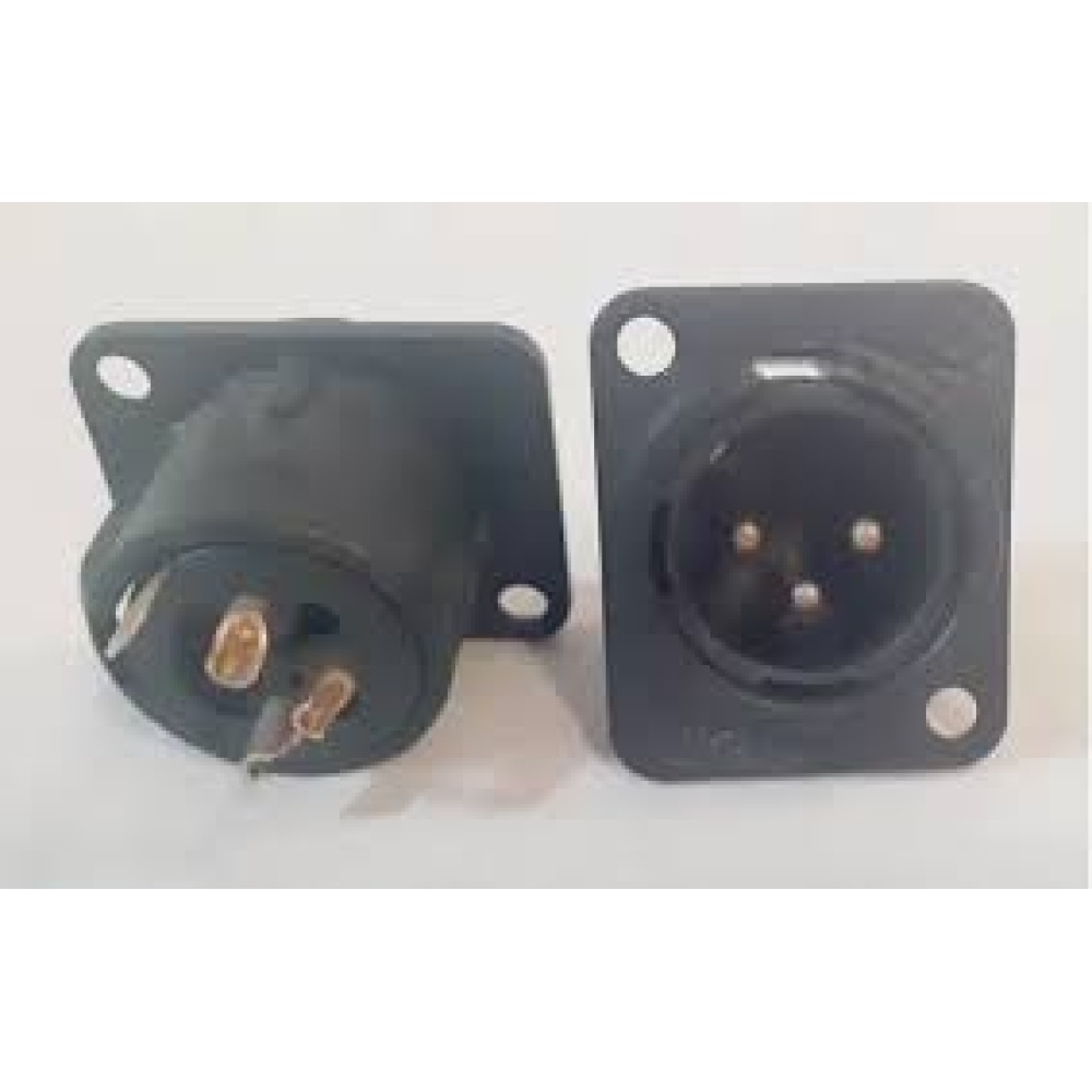 Conector De Chasis Canon Xlr Macho Para Empotrar