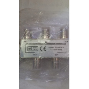 Splitter Distribuidor 4 VIAS 5-1000 MHZ Coaxial 1 in 4 out