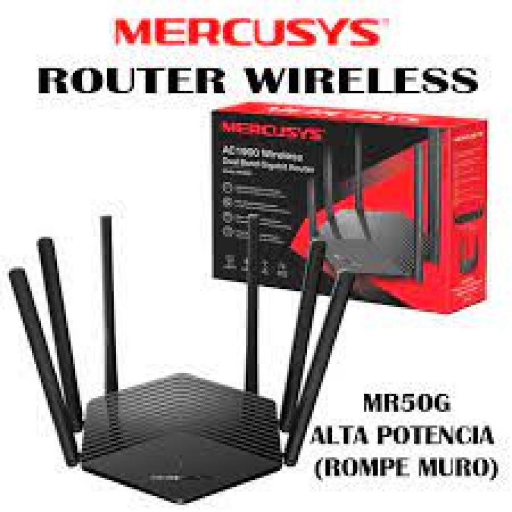 Router Mercusys Mr50g Ac1900 Dualband 2.4ghz 5ghz 6 Antenas