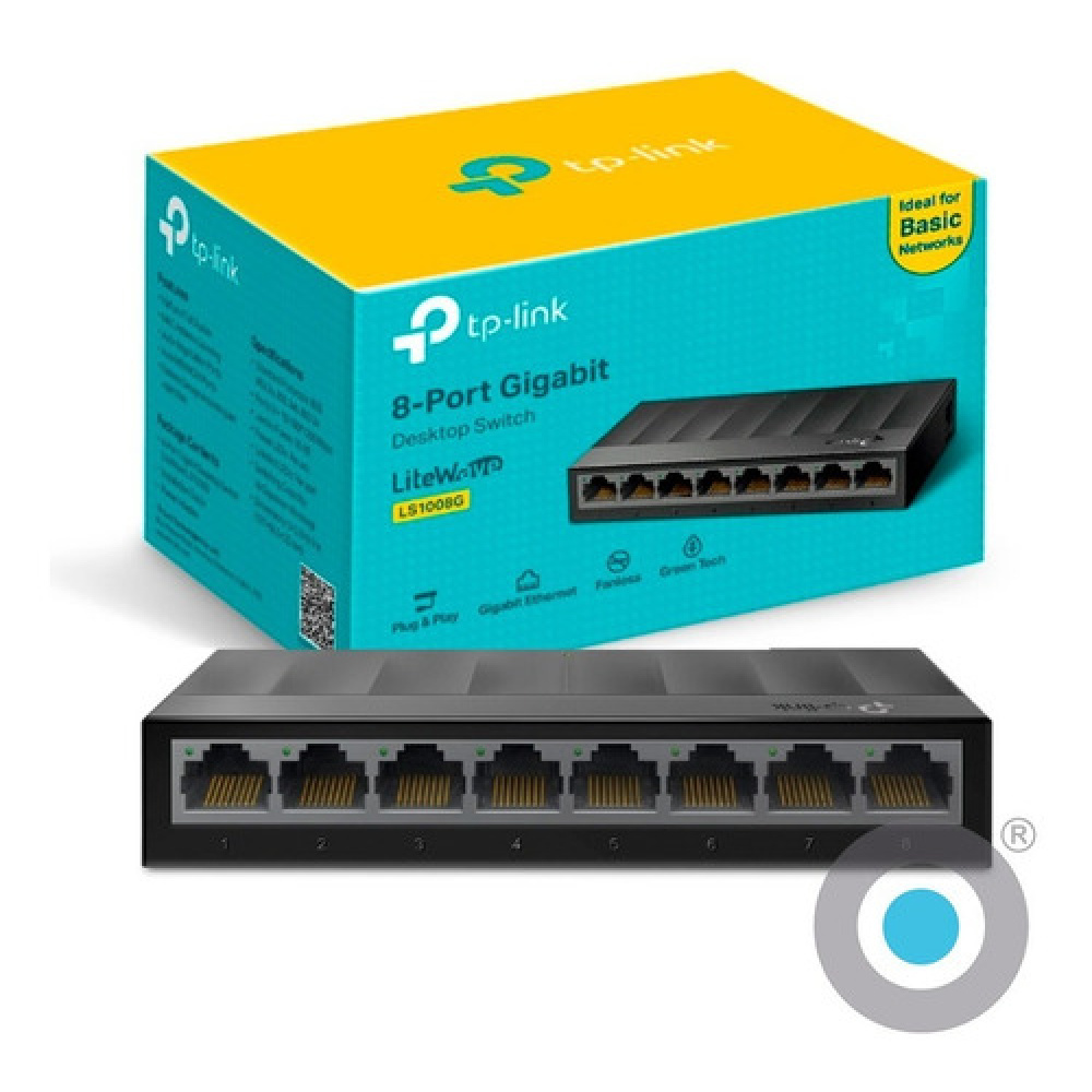 Switch 8 Puertos Tp-link Ls1008g 10/100/1000 Mbps Red