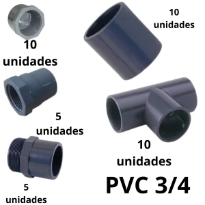 Combo 40 unidades de unión de tuberías pvc ¾ Tubrica