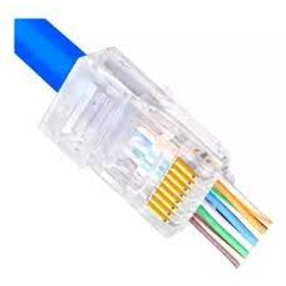 Conector RJ45 Cat5 Pass Through Wireplus EZ