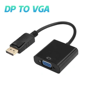 Adaptador DisplayPort a VGA 1080p DP macho a VGA hembra Cable convertidor para proyector TV ordenador portátil PC