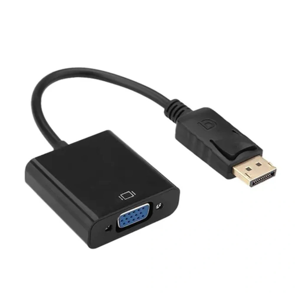 Adaptador DisplayPort a VGA 1080p DP macho a VGA hembra Cable convertidor para proyector TV ordenador portátil PC