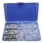 Kit Terminales Electricos Con Forro Forrado Aislado 300 Pcs
