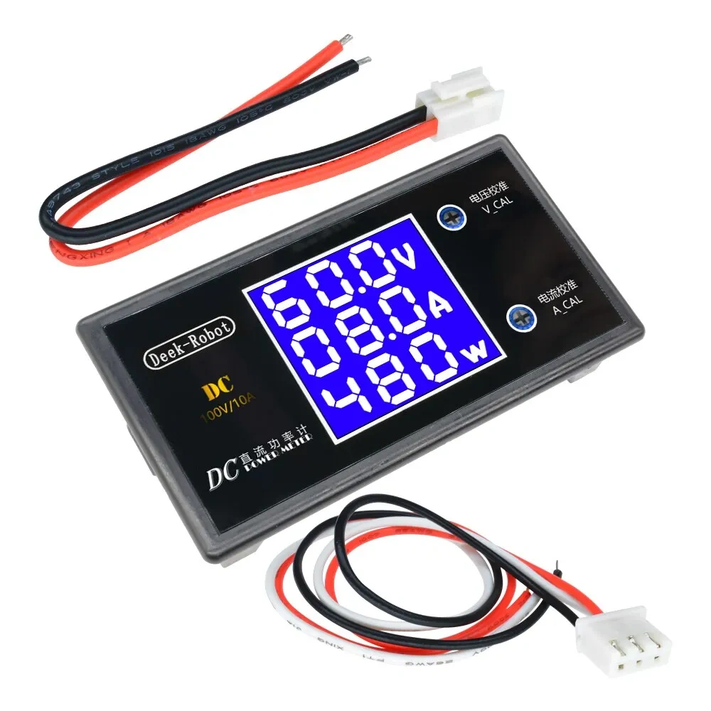 Voltímetro Digital LCD, amperímetro, vatímetro, medidor de potencia de corriente de voltaje, Detector de voltios, Monitor DC 0 a 100V 10A 1000W