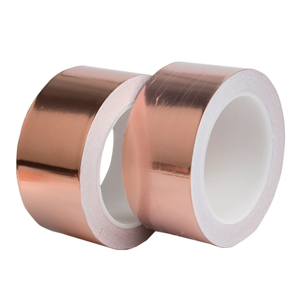 Rollo Cinta De Cobre Con Adhesivo De ancho 30mm o 3 cm espesor 0.06mm largo 10 metros