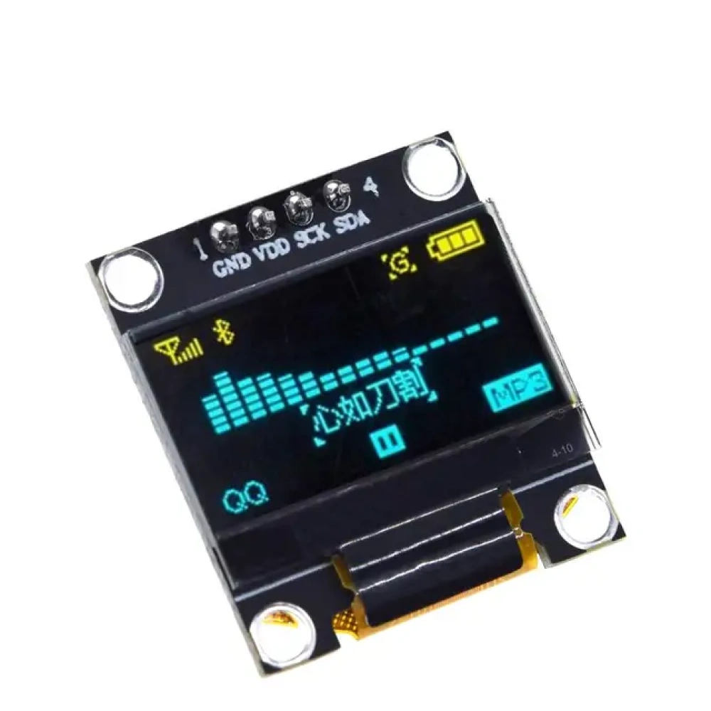 Módulo de pantalla OLED blanco serial IIC de 0,96 pulgadas con certificación ROHS de TZT, 128 x 64, I2C, SSD1306, 12864, placa de pantalla LCD para Arduino