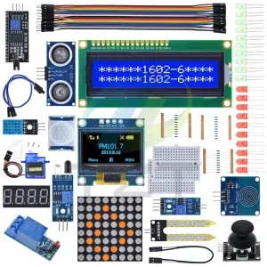 Kit de módulo sensor TZT UNO R3 con pantalla LCD OLED 1602 de 0,96", relé, servomotor, DHT11 para proyectos de inicio con Arduino