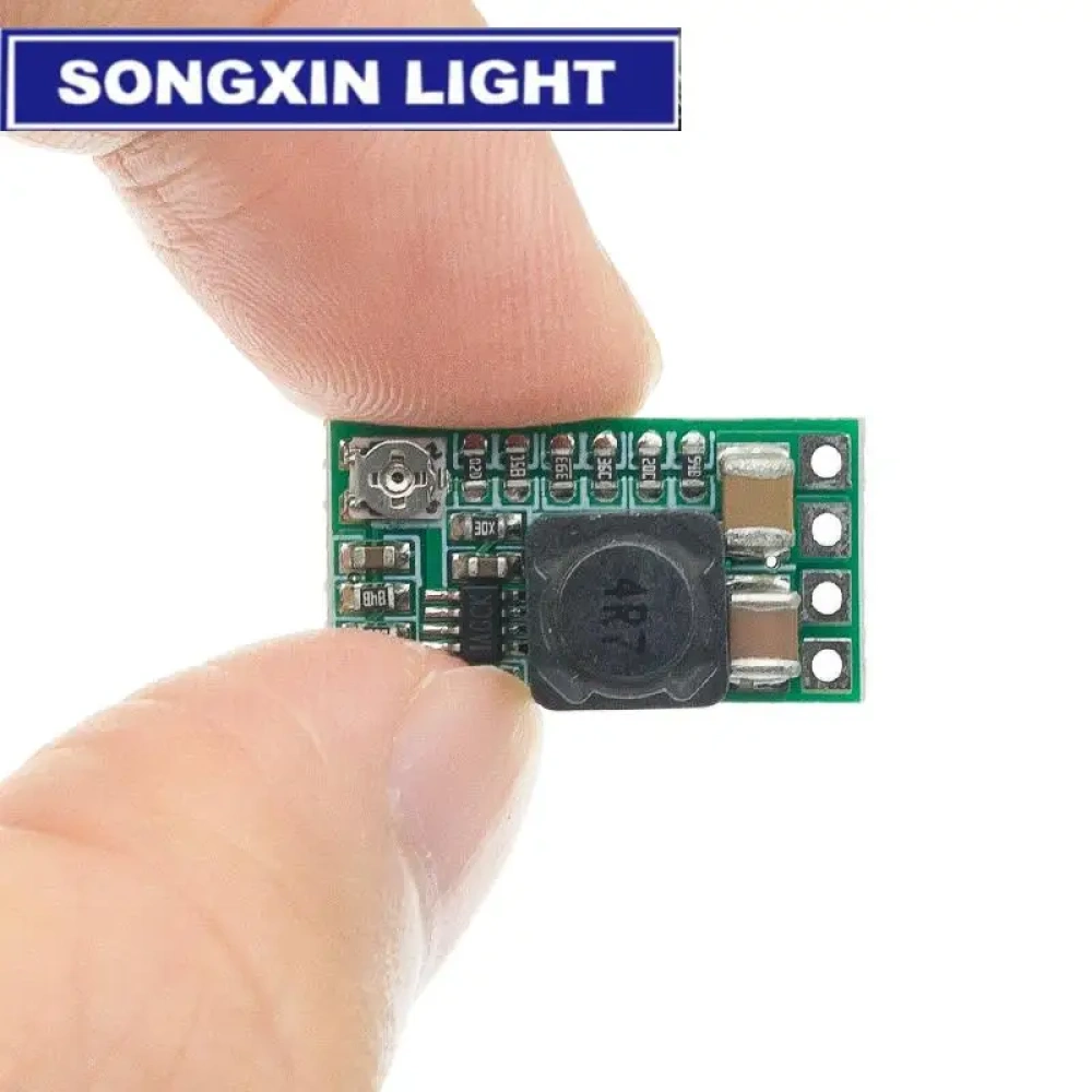 Módulo de fuente de alimentación reductor de voltaje mini DC-DC de 12-24 V a 5 V 3 A, convertidor reductor de voltaje ajustable al 97,5 % 1,8 V, 2,5 V, 3,3 V, 5 V, 9 V, 12 V