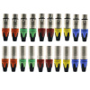 onectores macho y hembra XLR de 3 pines de colores, conector de micrófono XLR de 3 polos,