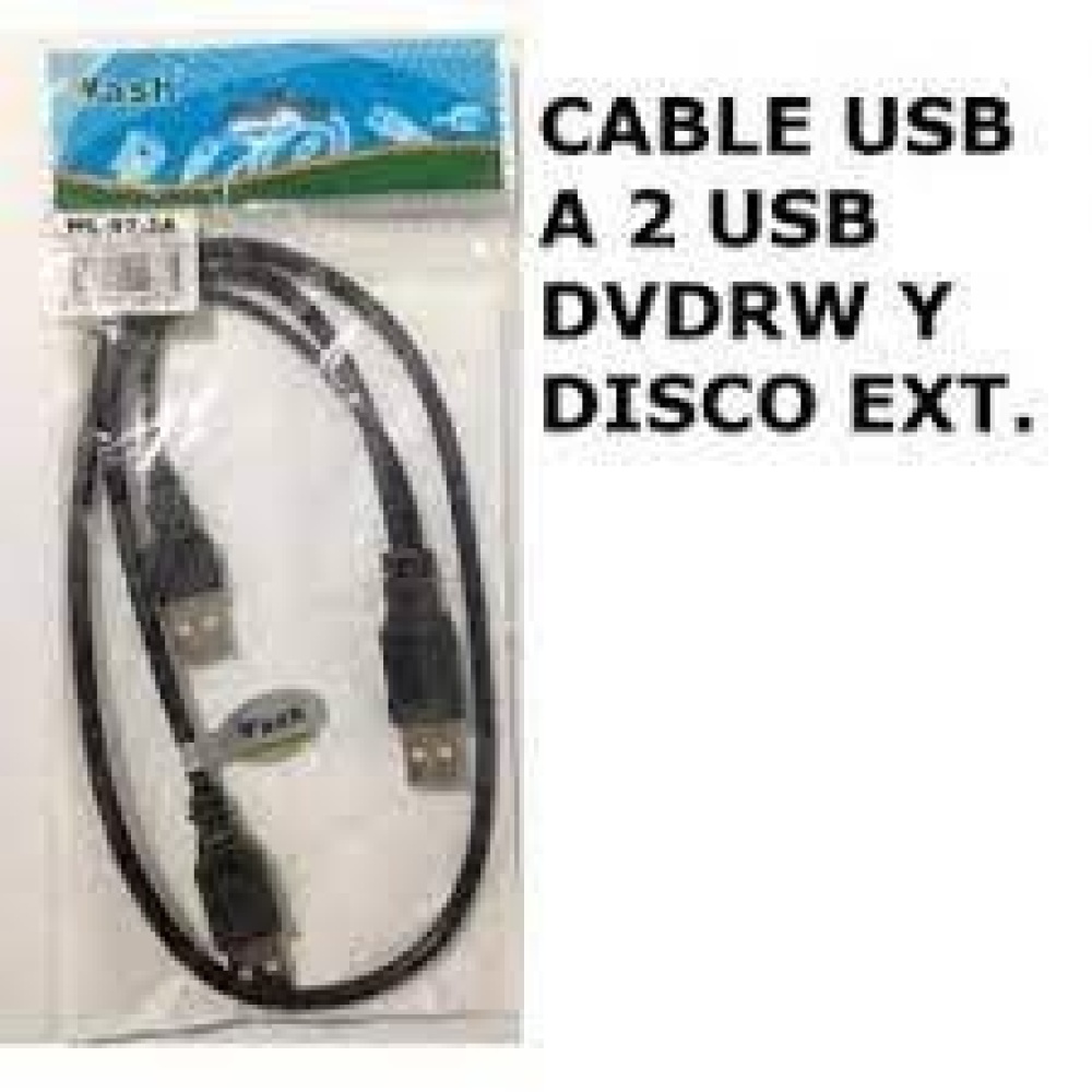 Cable Usb A 2 Machos P/ Disco Duro Ext Kingpc4 wash.97-3a