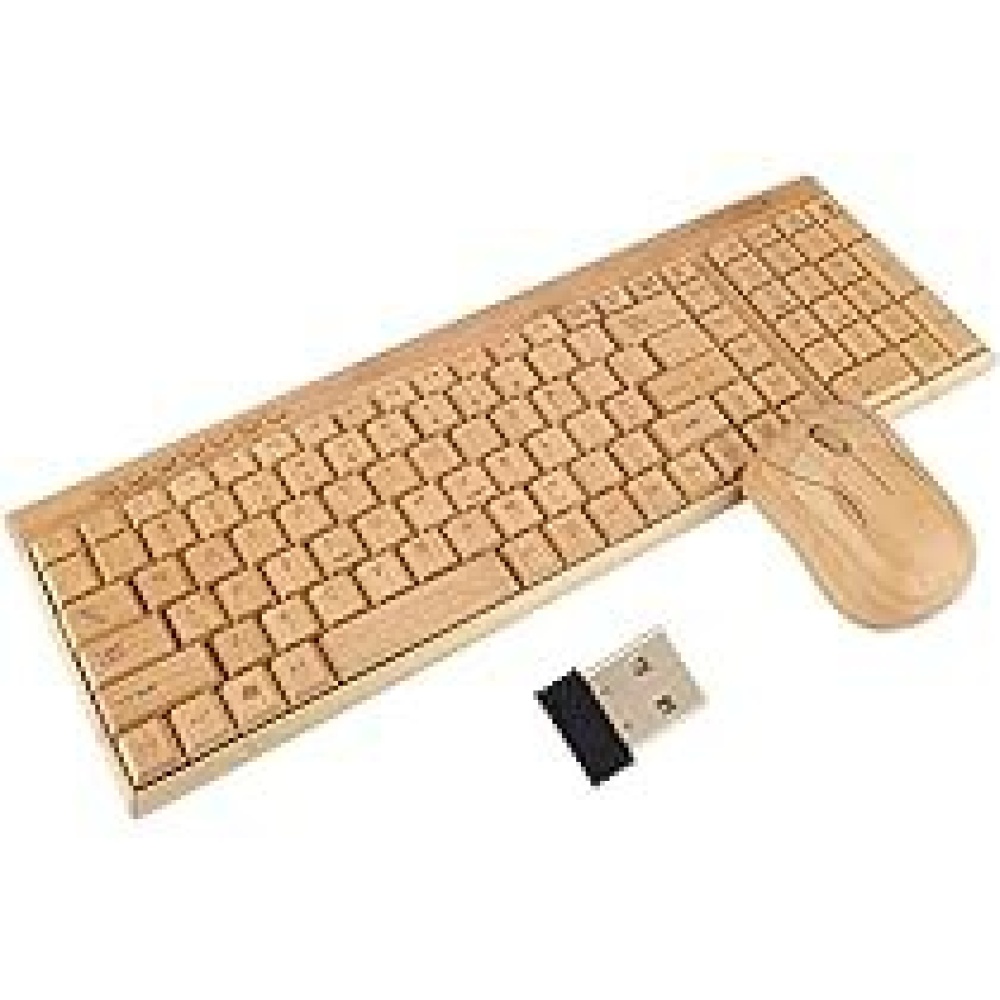 combo Teclado De Bambu Handmede mouse