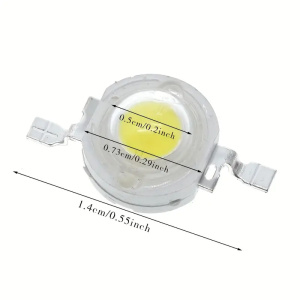 diodos LED súper brillantes de 3V-3.4V 1W, blanco frío, iluminación empotrada de alta potencia