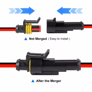Conectores Eléctricos de 2 Pines, Enchufes Macho y Hembra para Coches