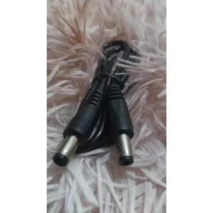 Cable Adaptador DC 5.5x2.5 mm Macho a Macho 0.5m (18AWG) CCTV DC12V