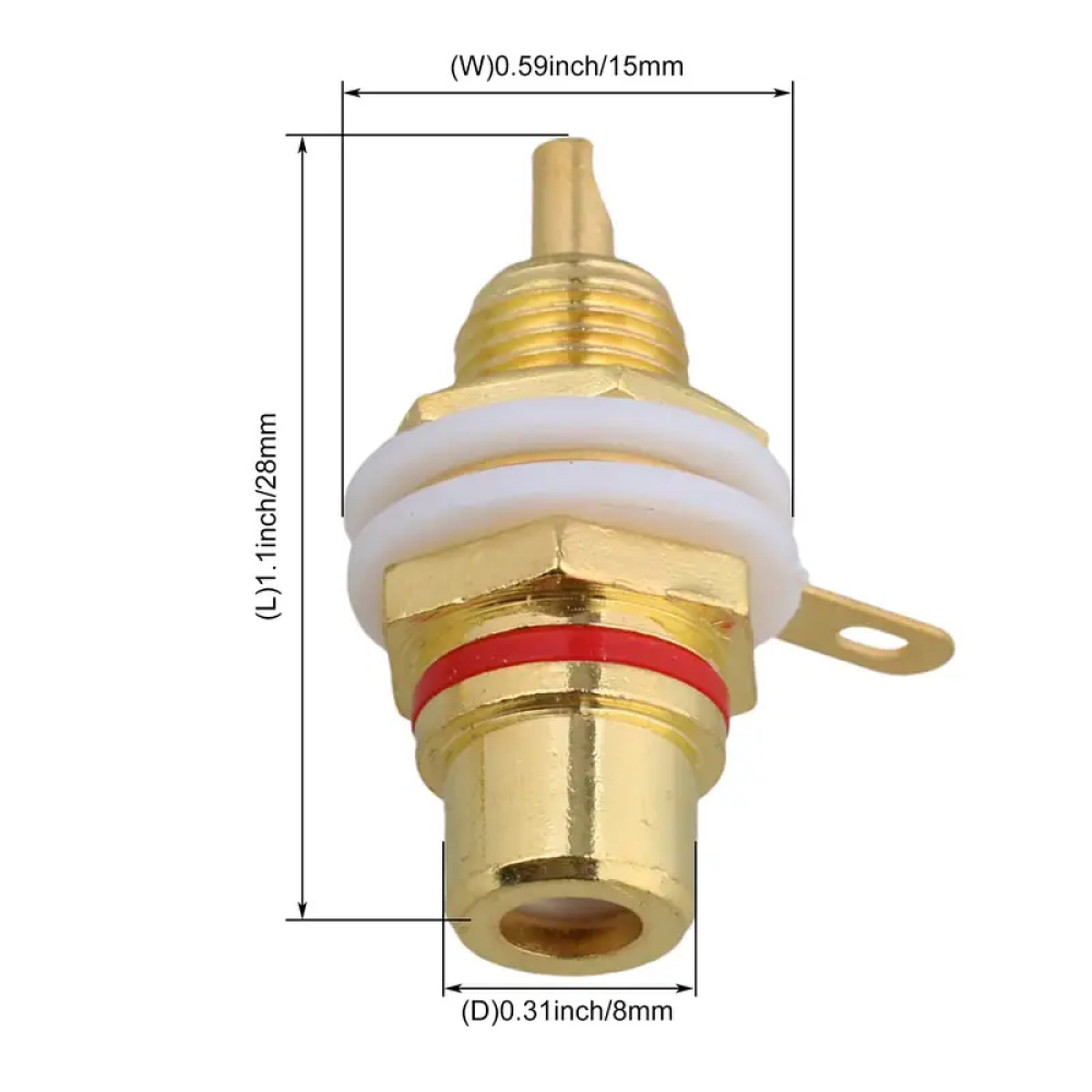 Enchufes RCA Chapados en Oro