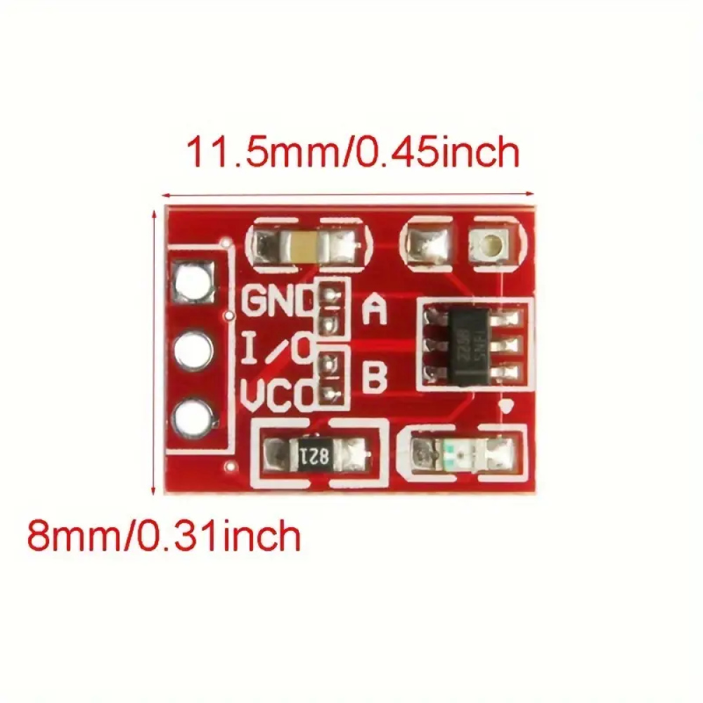 Módulo con botón de interruptor capacitivo para tecla táctil TTP223, Sensor de Interruptor táctil