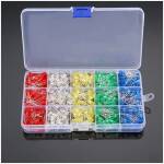 diodos emisores de luz LED F5 de 5 mm por color, 5 colores.