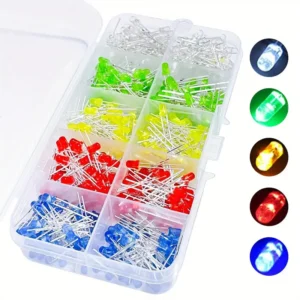 diodos emisores de luz LED F5 de 3 mm por color, 5 colores rojo/Verde/Amarillo/Blanco/Azul