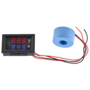Voltímetro amperímetro digital LCD de CA de 50-500 V,  50 A,  220 V,