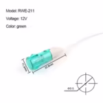 Lámpara  luz piloto roja, verde, luz de señal, 12V colores disponible verde y rojo